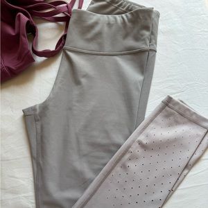 Athleta Laser Cut Mauve Ombré Leggings